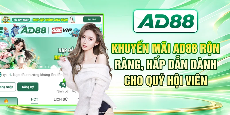 Khuyến Mãi AD88 Rộn Ràng, Hấp Dẫn Dành Cho Quý Hội Viên