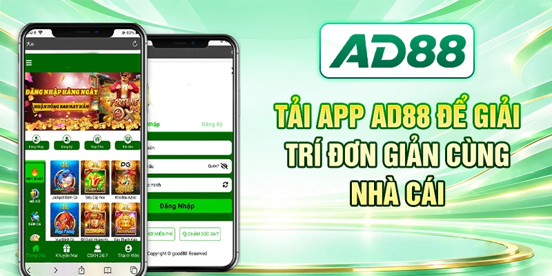 Tải app AD88 để giải trí đơn giản cùng nhà cái