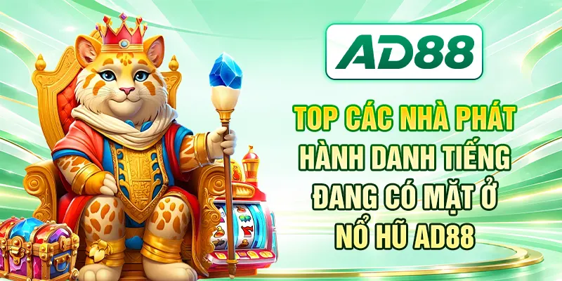 Top các nhà phát hành danh tiếng đang có mặt ở nổ hũ AD88